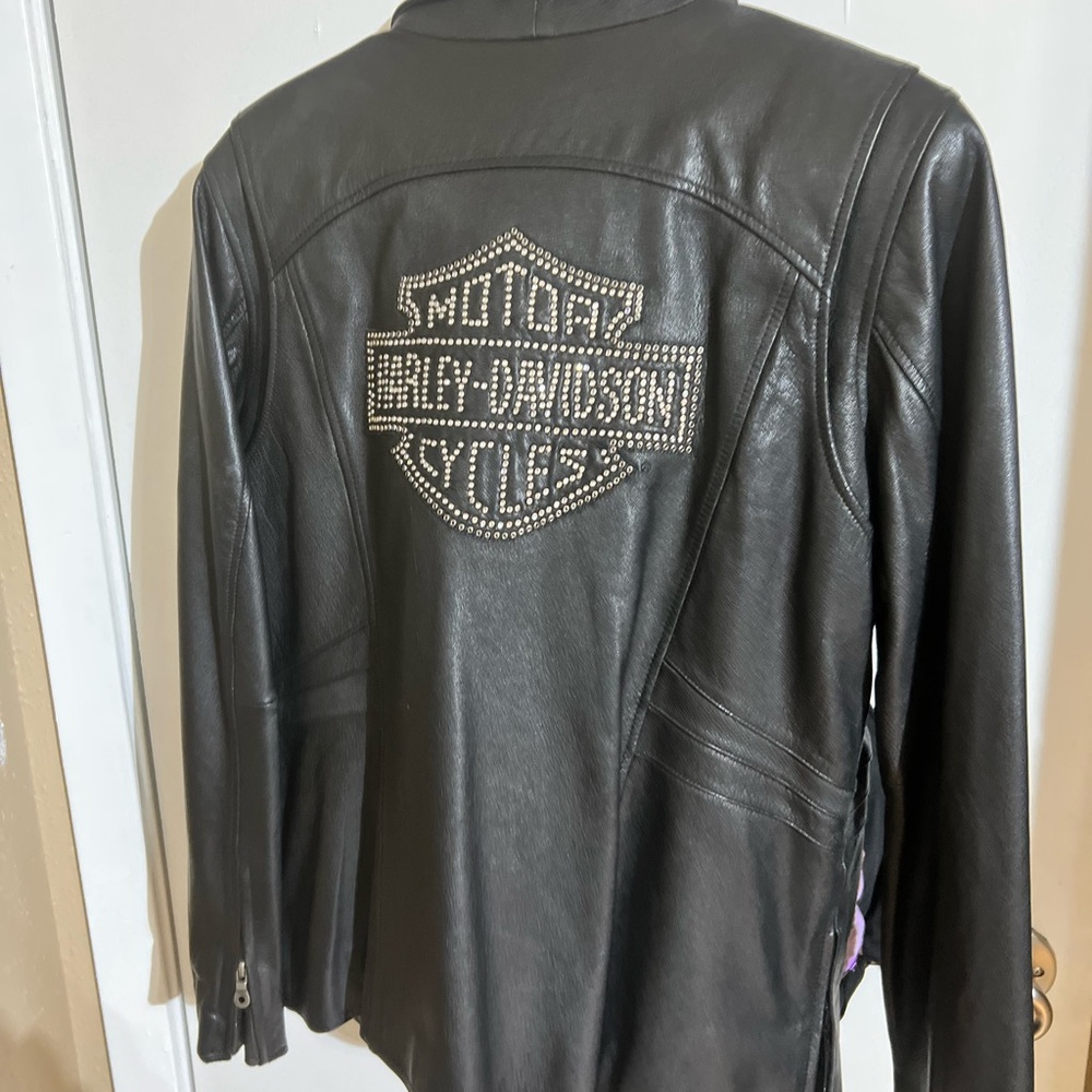 Harley-Davidson Women's Studded Black Leather Jacket